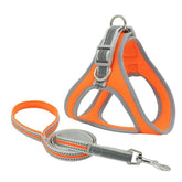 KUTKUT Adjustable Soft Chest Vest Harness with Leash, Reflective Breathable Air Mesh, No Pull, for Small Dogs and Cats - kutkutstyle